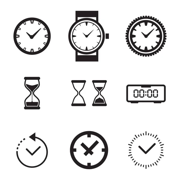 Tiempo o reloj icono aislado — Archivo Imágenes Vectoriales