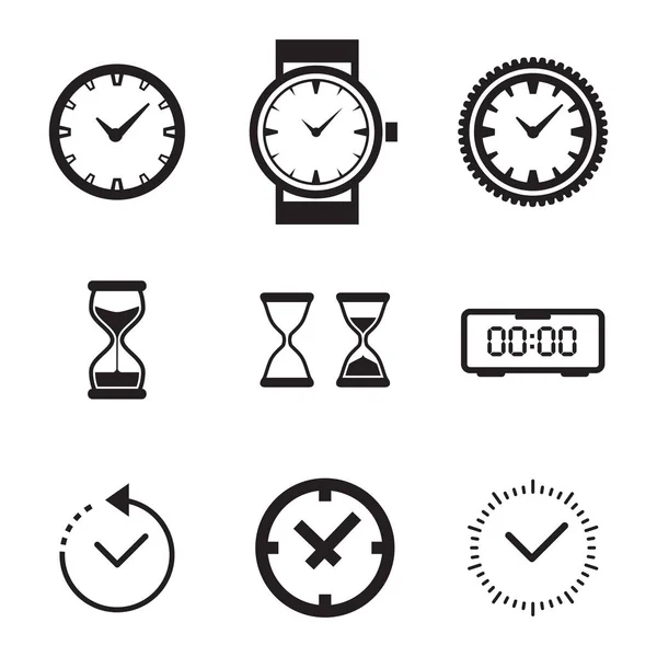 Tiempo o reloj icono aislado — Vector de stock