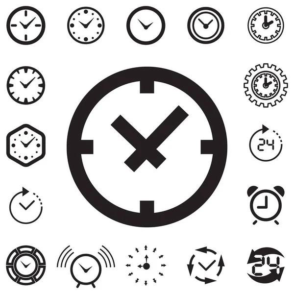 時間または分離された時計のアイコン — ストックベクタ