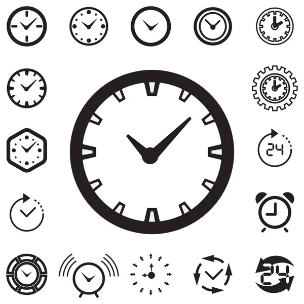 Ícone de tempo ou relógio isolado — Vetor de Stock