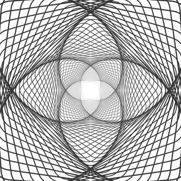 Abstrakter schwarz-weißer Vektorhintergrund mit dünnen Linien — Stockvektor