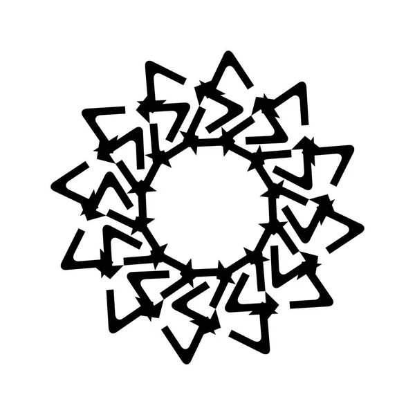Svart cirkel vektor ram eller Mandala — Stock vektor