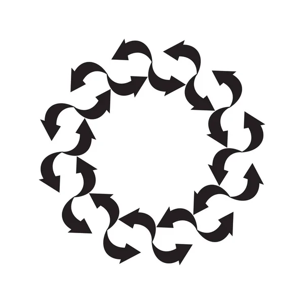 Schwarzer Kreis-Vektorrahmen oder Mandala — Stockvektor