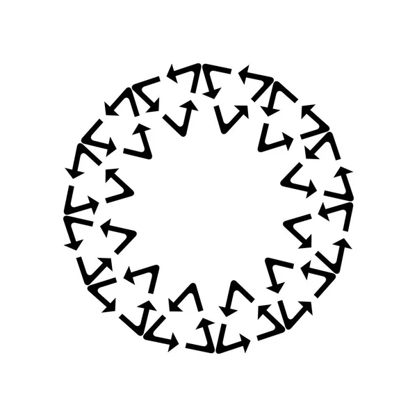 Marco vectorial de círculo negro o mandala — Archivo Imágenes Vectoriales