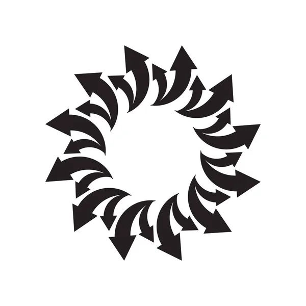 Černý kruh vektor rám nebo Mandala — Stockový vektor