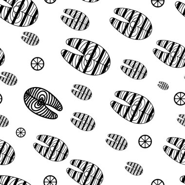 Somon steak kırmızı balık desen