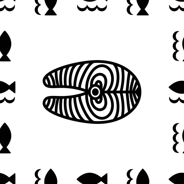 Balık simgesini veya logosu — Stok Vektör