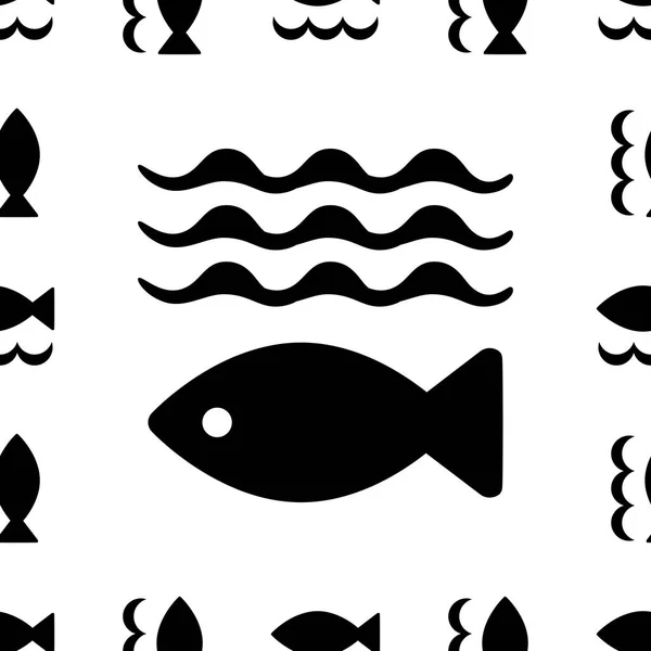Fisch-Symbol oder Logo — Stockvektor