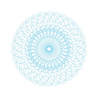 Vektör Guillochlu rozet veya öğe üzerinde beyaz arka plan izole sertifika tasarım için