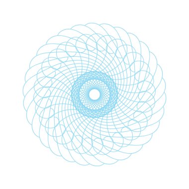 Vektör Guillochlu rozet veya öğe üzerinde beyaz arka plan izole sertifika tasarım için