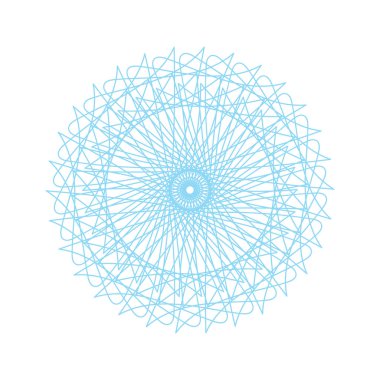 Vektör Guillochlu rozet veya öğe üzerinde beyaz arka plan izole sertifika tasarım için