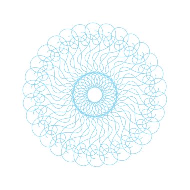 Vektör Guillochlu rozet veya öğe üzerinde beyaz arka plan izole sertifika tasarım için