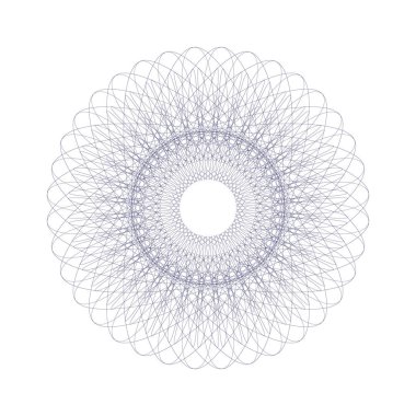 Vektör Guillochlu rozet veya öğe üzerinde beyaz arka plan izole sertifika tasarım için