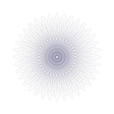 Vektör Guillochlu rozet veya öğe üzerinde beyaz arka plan izole sertifika tasarım için
