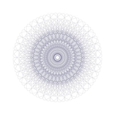 Vektör Guillochlu rozet veya öğe üzerinde beyaz arka plan izole sertifika tasarım için