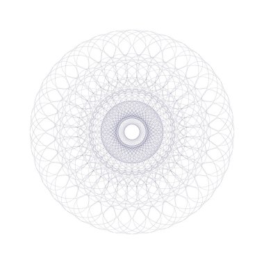 Vektör Guillochlu rozet veya öğe üzerinde beyaz arka plan izole sertifika tasarım için