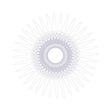 Vektör Guillochlu rozet veya öğe üzerinde beyaz arka plan izole sertifika tasarım için