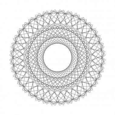 Vektör Guillochlu rozet veya öğe üzerinde beyaz arka plan izole sertifika tasarım için