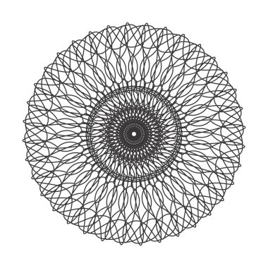 Vektör Guillochlu rozet veya öğe üzerinde beyaz arka plan izole sertifika tasarım için