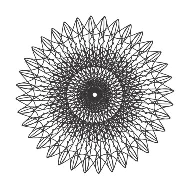 Vektör Guillochlu rozet veya öğe üzerinde beyaz arka plan izole sertifika tasarım için