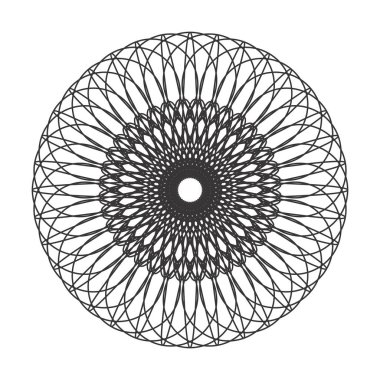 Vektör Guillochlu rozet veya öğe üzerinde beyaz arka plan izole sertifika tasarım için