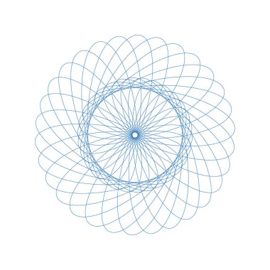 Vektör Guillochlu rozet veya öğe üzerinde beyaz arka plan izole sertifika tasarım için