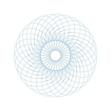 Vektör Guillochlu rozet veya öğe üzerinde beyaz arka plan izole sertifika tasarım için