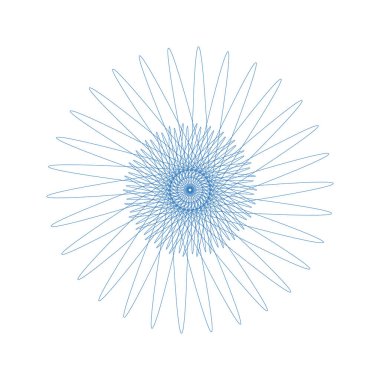 Vektör Guillochlu rozet veya öğe üzerinde beyaz arka plan izole sertifika tasarım için