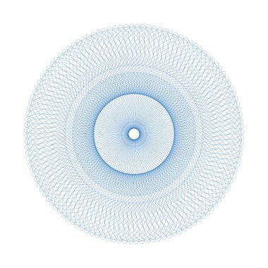 Vektör Guillochlu rozet veya öğe üzerinde beyaz arka plan izole sertifika tasarım için