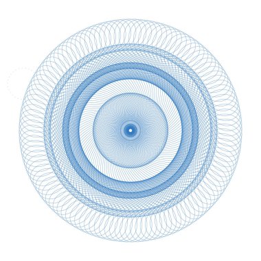 Vektör Guillochlu rozet veya öğe üzerinde beyaz arka plan izole sertifika tasarım için