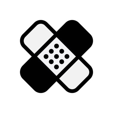 Sıva veya grup yardım simgesi. Tıbbi yama sembolü