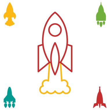 Uzay roketi simgesini veya başlangıç sembolü