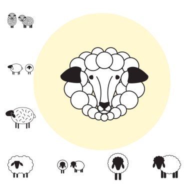 Koyun ya da Ram simgesi, Logo, şablon, sembol