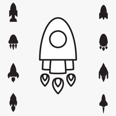 Uzay roketi simgesini veya başlangıç sembolü