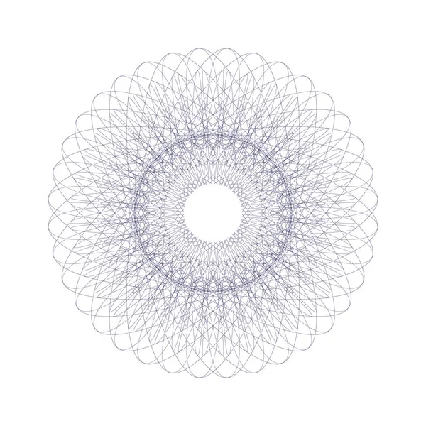 Vektör Guillochlu rozet veya öğe üzerinde beyaz arka plan izole sertifika tasarım için