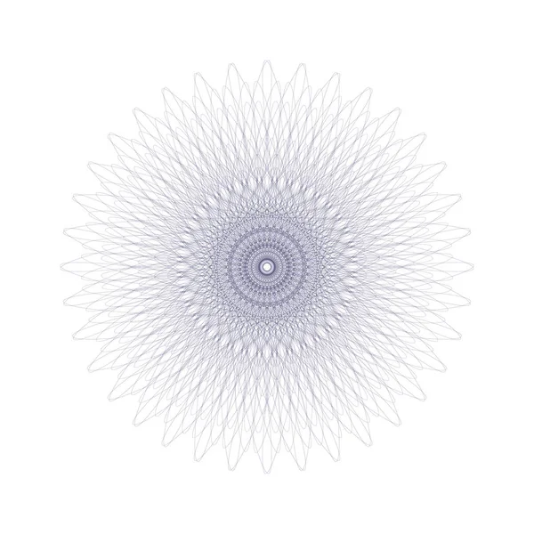 Vektör Guillochlu rozet veya öğe üzerinde beyaz arka plan izole sertifika tasarım için