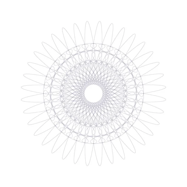 Vektör Guillochlu rozet veya öğe üzerinde beyaz arka plan izole sertifika tasarım için