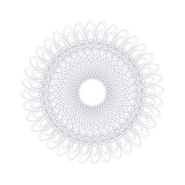 Vektör Guillochlu rozet veya öğe üzerinde beyaz arka plan izole sertifika tasarım için