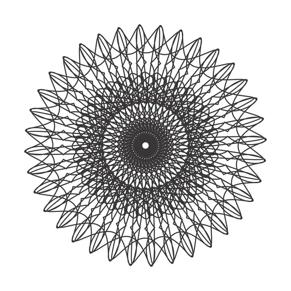 Vektör Guillochlu rozet veya öğe üzerinde beyaz arka plan izole sertifika tasarım için