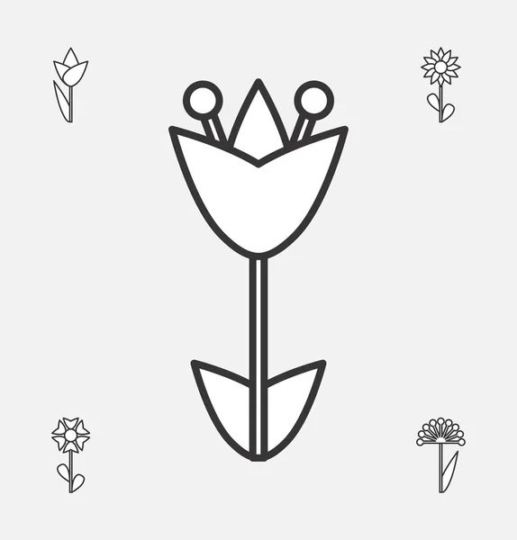 Çiçek vektör simge veya izole sembolü — Stok Vektör