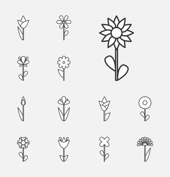 Icono de vector de flor o símbolo aislado — Archivo Imágenes Vectoriales