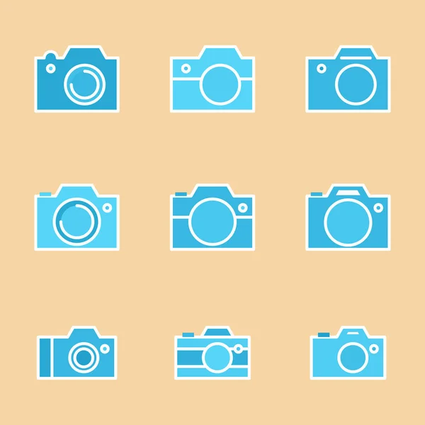 Ícone da câmera fotográfica ou sinal de instantâneo — Vetor de Stock