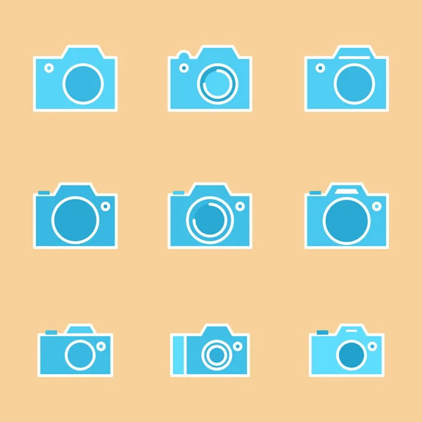 Ícone da câmera fotográfica ou sinal de instantâneo —  Vetores de Stock