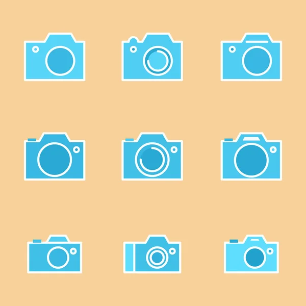 Foto Camera-pictogram of momentopname teken — Stockvector