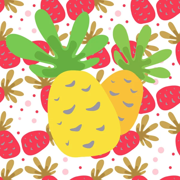 Seamless pineapple pattern — Stock Vector