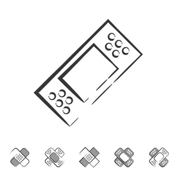 Icône de plâtre ou pansement. Symbole de patch médical — Image vectorielle
