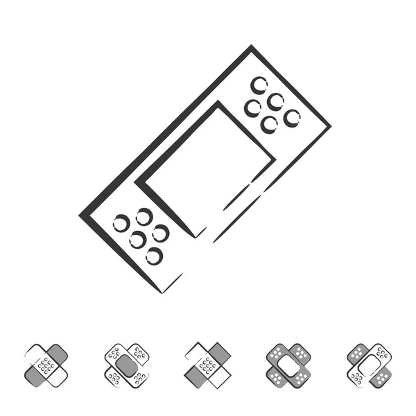 Gips oder Pflaster. medizinisches Pflaster Symbol — Stockvektor