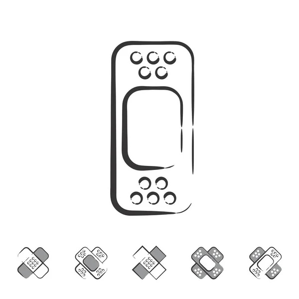 Gips oder Pflaster. medizinisches Pflaster Symbol — Stockvektor