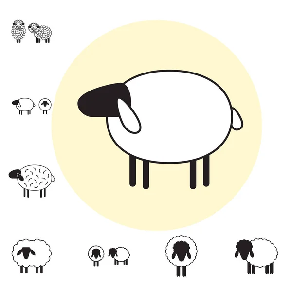 Sheep or Ram Icon, Logo, Template, Pictogram — Stock Vector