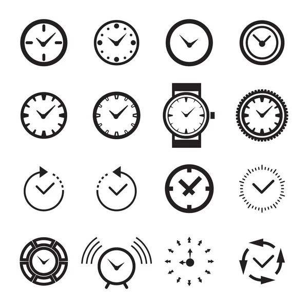 Время или икона часов — стоковый вектор